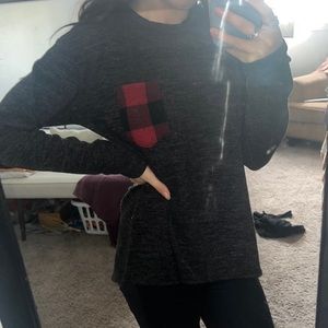 Women’s long grey long sleeve sweater